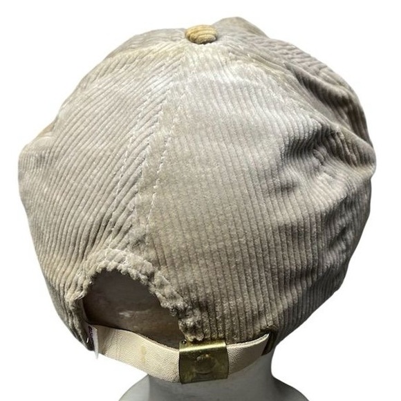 Vintage Beige “TLC” tour hat Corduroy Cap with Front Emblem - Picture 3 of 8